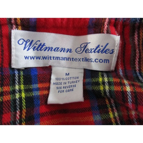 Wittmann Textiles Red Plaid Cotton Flannel Modest Night Shirt Med Turkey EUC - Picture 15 of 16